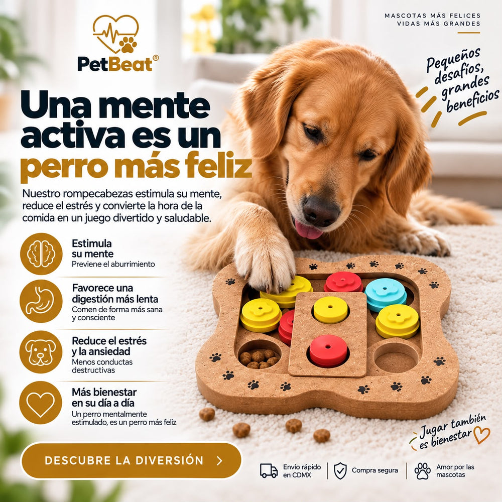 PetBeat® Rompecabezas Interactivo — Estimula su Mente y Reduce el Aburrimiento